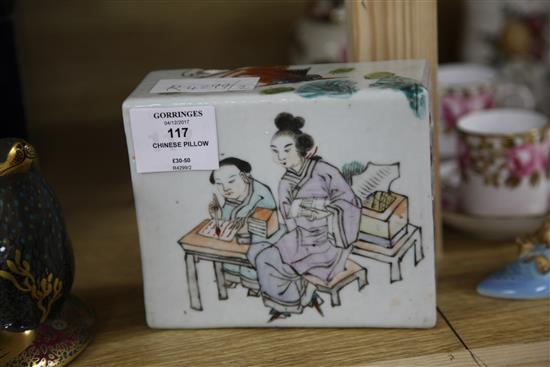 A Chinese Republic ceramic pillow